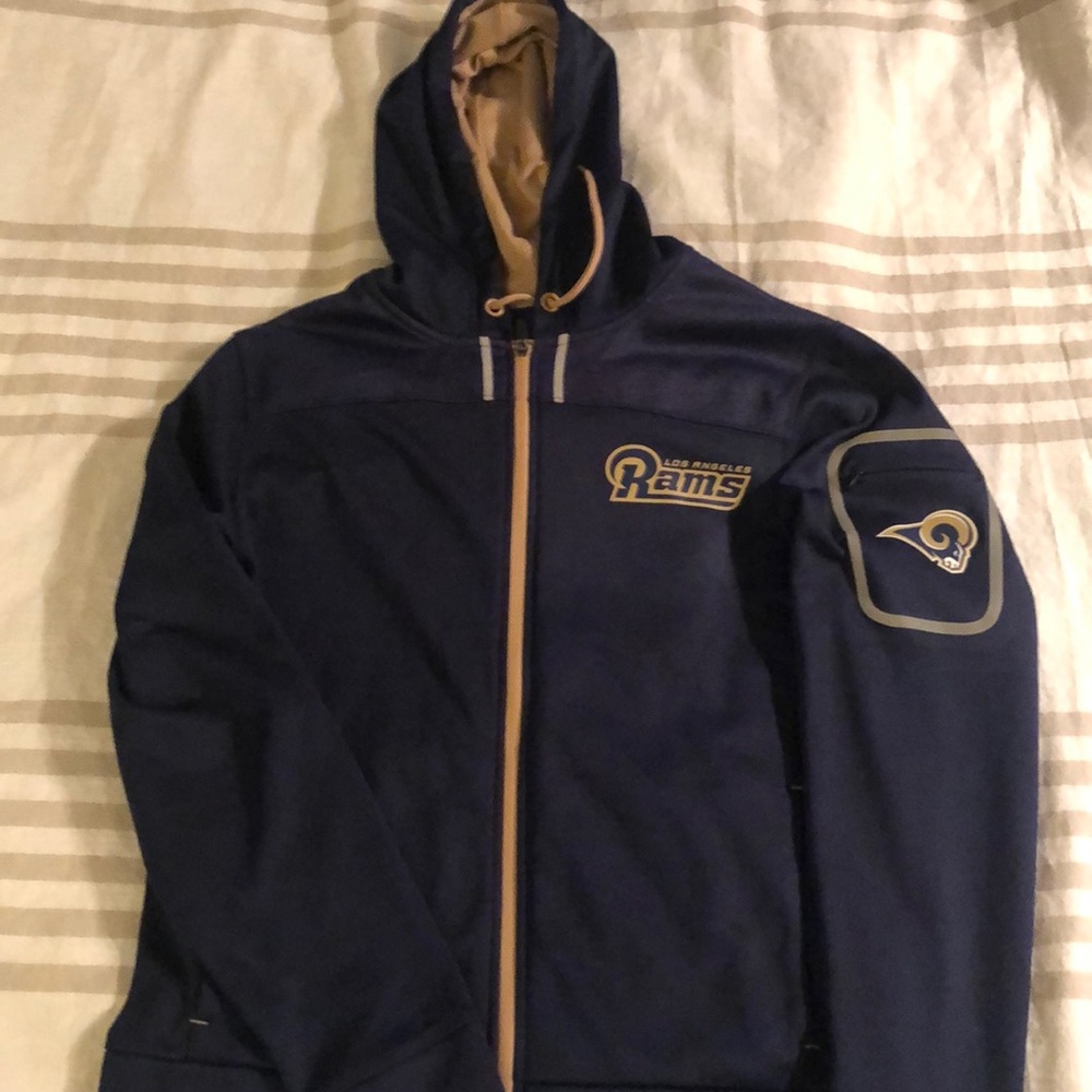 Rams Zip Up Hoodie Jacket by Majestic